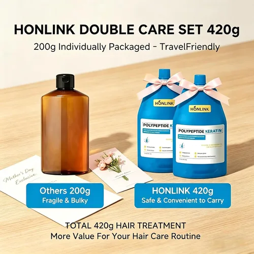 Miniatura 6 de Máscara de Queratina para el Cabello 2 Pack - Regalo para Ella, Tratamiento de Acondicionador Profundo de Péptidos para Cabello Dañado, Seco