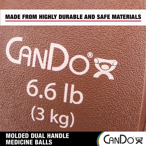 Miniatura 4 de CanDo Balón medicinal moldeado de doble mango para entrenamiento de fuerza, entrenamientos de núcleo, calentamientos, cardiometría y pliometría