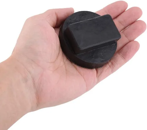Miniatura 7 de Cojines de goma negros de Jack del coche, soporte que eleva el punto del umbral del cojín del adaptador de la herramienta que lleva el adaptador
