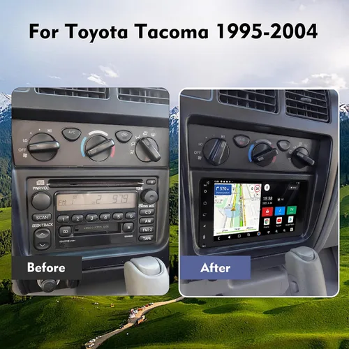 Miniatura 2 de Estéreo de coche de 7" para Toyota Tacoma 1995 1996 1997 1998 1999 2000 2001 2002 2003 2004 con CarPlay inalámbrico Android Auto, radio de coche