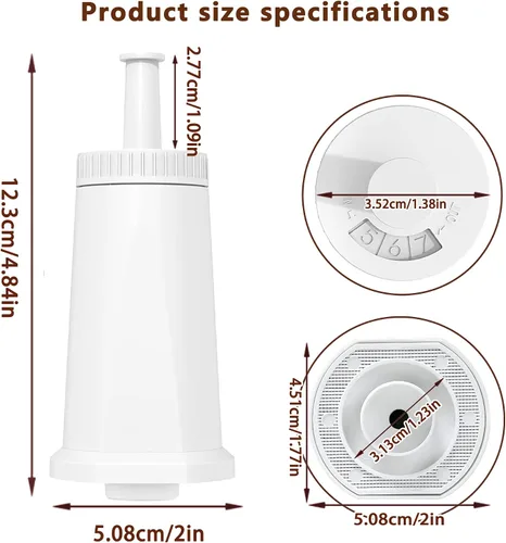 Miniatura 2 de Filtro de agua de repuesto para máquina Breville Espresso Barista Touch BES880, Barista Touch Impress BES881, Oracle Touch BES990, Oracle BES980