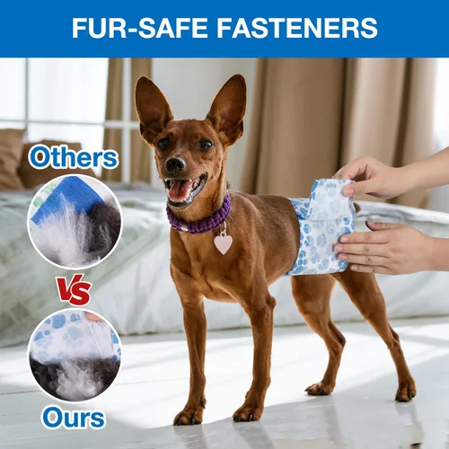 Miniatura 5 de Dono Pañales desechables para perros machos, 40 unidades, con indicador de humedad, a prueba de fugas, con tecnología de gel de secado rápido