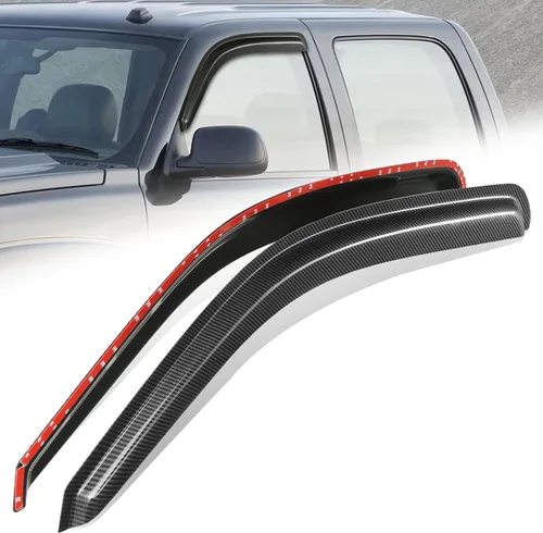 Miniatura 47 de Auto Dynasty 4 piezas viseras de ventana con patrón de fibra de carbono compatibles con Chrysler PT Cruiser 2001-2010, deflectores de ventana