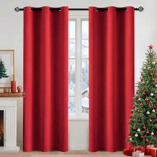 Miniatura 81 de MIULEE Cortinas opacas para dormitorio o sala de estar, juego de 2 paneles de cortina para ventana con aislamiento térmico y bloqueo de luz