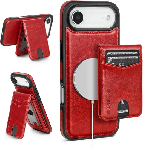 Miniatura 102 de SkyEagle Magsafe - Funda magnética 2 en 1 desmontable para iPhone 11 Pro Max con tarjetero, para mujeres y hombres, piel sintética con bloqueo RFID