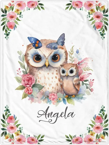 Miniatura 15 de Manta de bebé personalizada con llama, manta de bebé para niña pequeña, manta de bebé floral con nombre que recibe manta de bebé, manta de felpa