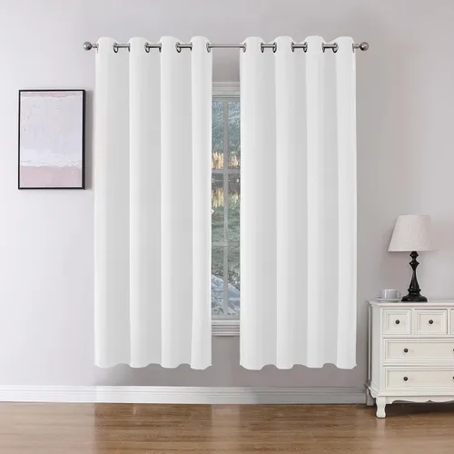 Miniatura 49 de Joydeco Cortinas opacas para dormitorio de 72 pulgadas de largo, 2 paneles de cortinas con aislamiento térmico para oscurecer la habitación
