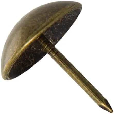 20 tachuelas redondas para tapicería de 0.748 in de diámetro de la cabeza, hierro galvanizado, estilo vintage, metal de 0.906 in/0.91 pulgadas de