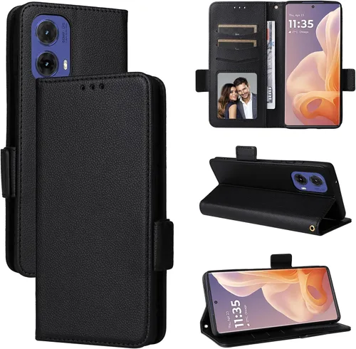 Miniatura 131 de Funda de piel sintética compatible con Motorola Moto E22 4G, funda de piel sintética compatible con Motorola Moto E22i 4G, color negro