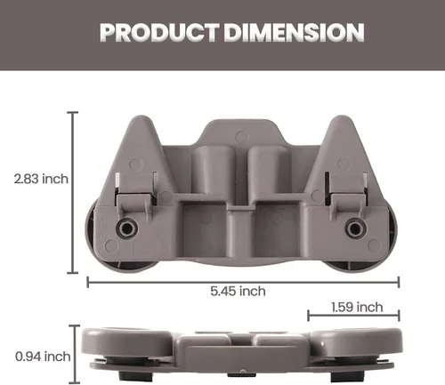 Miniatura 2 de W10195416 - Pieza de repuesto mejorada para rueda inferior de lavavajillas, ideal para GE/Whirlpool/Kenmore - AP5983730, W10195416V, W10105417