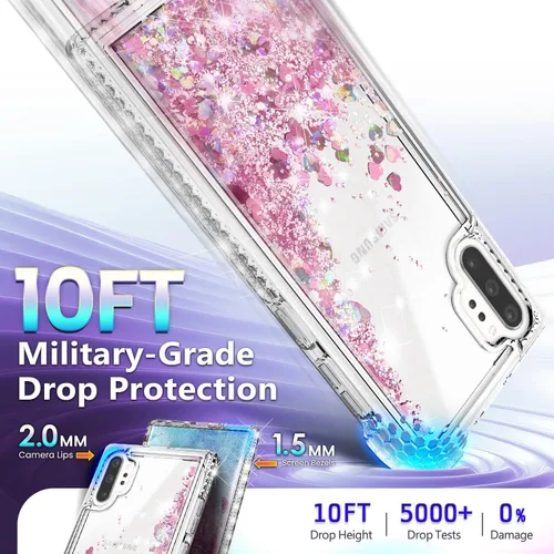 Miniatura 151 de NGB - Funda de teléfono diseñada para Samsung Galaxy S9+ Plus, morado/azul, con purpurina líquida para mujeres y niñas, con protector de pantalla