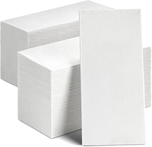 Miniatura 11 de Servilletas de cena desechables de papel rosa, [paquete de 300] servilletas de papel rosa acolchadas de 12" x 17" para bodas, recepciones, baños