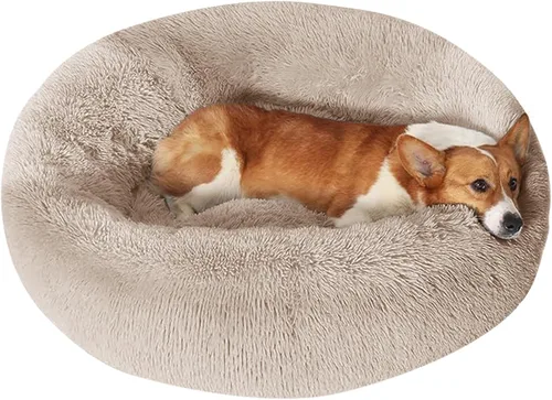 Miniatura 53 de JOLLYVOGUE - Cama para perros y gatos, cama relajante y antiestrés para mascotas y perros pequeños, cojín esponjoso en forma de dona para mascotas