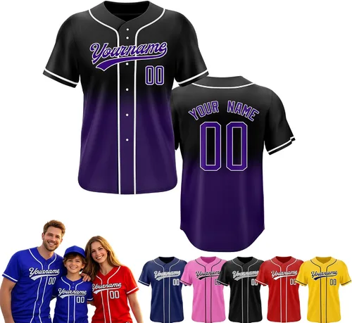 Miniatura 22 de Camiseta de béisbol personalizada, nombre del equipo, número de equipo, logotipo, camisetas impresas cosidas, uniformes deportivos, regalos