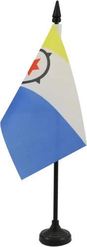 Miniatura 16 de Bandera de mesa de Anguila de 4 x 6 pulgadas, bandera de escritorio británica de Anguila, 5.9 x 3.9 in, palo y base de plástico negro AZ FLAG