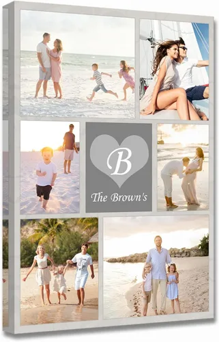 Miniatura 12 de LZIMU Impresiones en lienzo de collage con tus fotos personalizadas múltiples imágenes para pared, collage personalizado de fotos, regalos