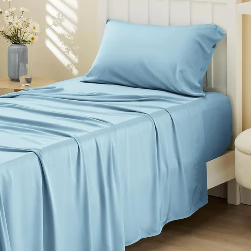 Miniatura 16 de Bedsure Juego de sábanas de tamaño King, sábanas refrescantes King, rayón derivado del bambú, bolsillo profundo de hasta 16 pulgadas, sábanas 03