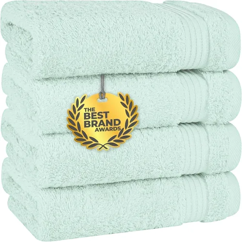 Miniatura 15 de Cotton Paradise - Juego de 4 toallas de mano para baño, 100% algodón turco, toallas suaves y absorbentes para la cara, toallas de mano color gris