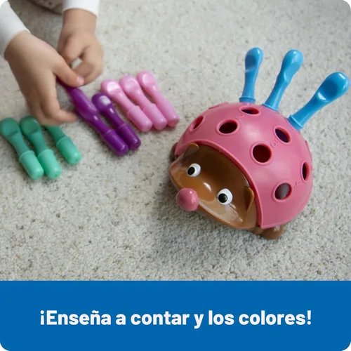 Miniatura 4 de Learning Resources Spike The Fine Motor Hedgehog Pink - Juguetes Montessori para niños pequeños, forma apilable, regalos para niños y niñas, cubo