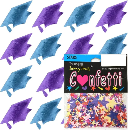 Miniatura 139 de Confetti Grad Cap Negro, Azul Marino Combo - 2 bolsas de media onza (1 oz)