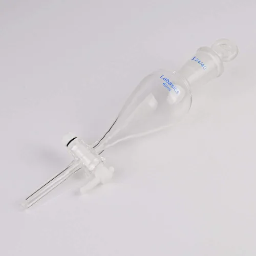 Miniatura 7 de Labasics Embudo separador cónico de vidrio borosilicato 2.0 fl oz con llave de paso de PTFE, 2.0 fl oz
