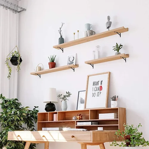 Miniatura 7 de Kersally Soportes de estante de 6 pulgadas, paquete de 4 soportes en L resistentes para estantes, soportes metálicos triangulares de 90 grados