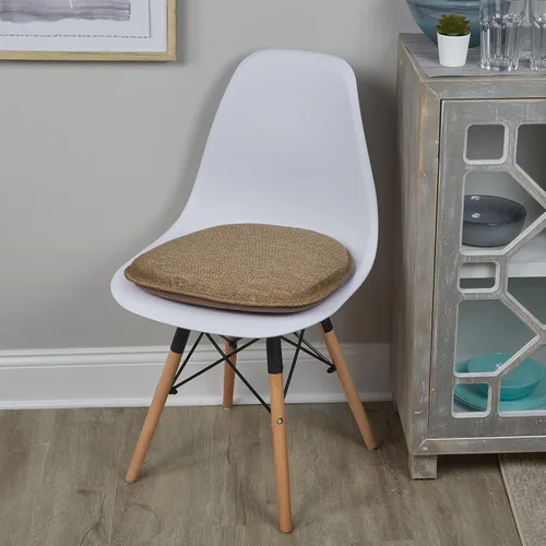 Miniatura 2 de Klear Vu Gripper - Cojín antideslizante para silla, moderno de mediados de siglo, ensamblado en Estados Unidos, relleno extragrueso, tela de Dorado