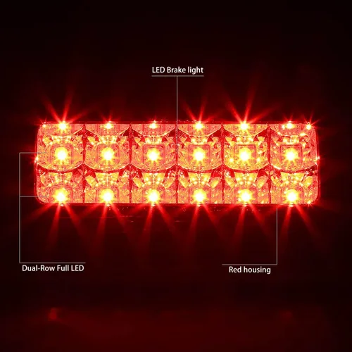 Miniatura 2 de ADN Motoring tercera luz de freno, Rojo