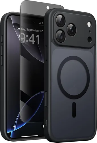 Miniatura 42 de GolbinBox Funda magnética para iPhone 15 Pro, compatible con MagSafe, protección completa de la cámara, protector de pantalla de privacidad