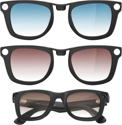 Miniatura 12 de BonFook HiBloks Transitions/Gradient Polarized Matte/Shiny Clip-On Lenses for RayBan Gen 1&2 Meta Wayfarer(RW4006/4008/4012)