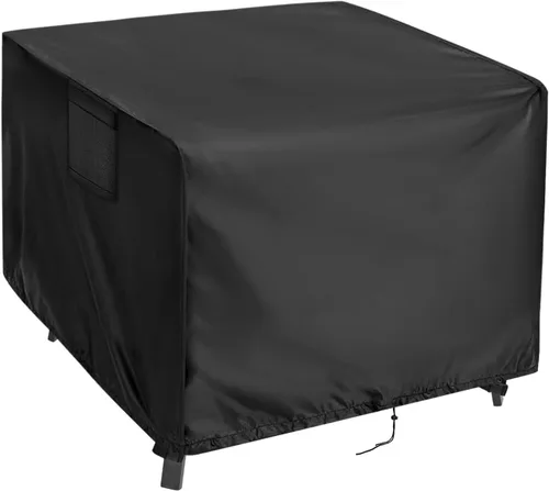 Kingling Funda cuadrada para mesa de exterior, 24 pulgadas, cubierta cuadrada para mesa de patio, impermeable, pequeña funda para muebles de patio