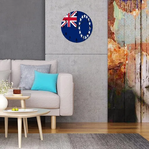 Miniatura 116 de Cheyan Reloj de pared con bandera de Canadá de 12 pulgadas, silencioso, sin tictac, de PVC, funciona con pilas, reloj redondo decorativo, regalo