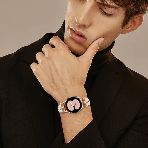 Miniatura 6 de DEALELE Correas compatibles con Samsung Galaxy Watch 6/6 Classic / 5/5 Pro / 4/4 Classic/Galaxy 3 1.614 in / Active 2, correa de repuesto de cuero