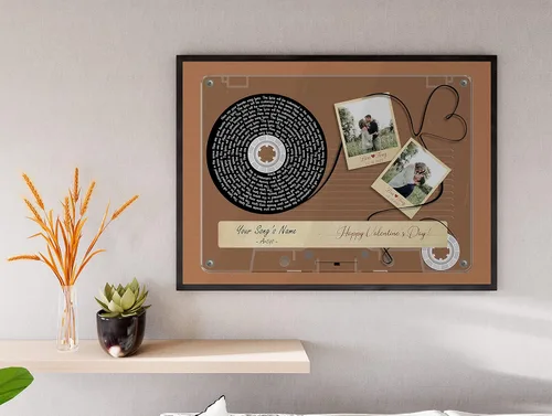 Miniatura 5 de SANTANNA Letras de canciones de música personalizadas, impresiones de cinta, fotos de amor personalizadas, nombres, texto, póster de pared