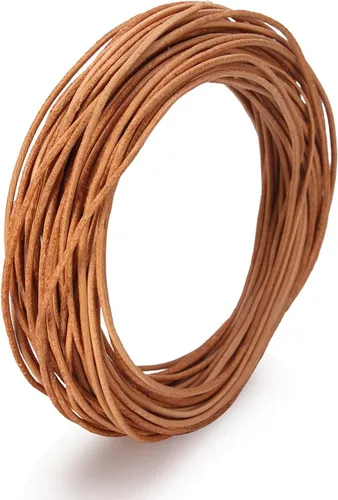 Miniatura 3 de Cordones de cuero redondos genuinos Beadnova de 0.05 a 0.19 in para el collar de la pulsera que rebordea la fabricación de la joyería, PS-0031-2018