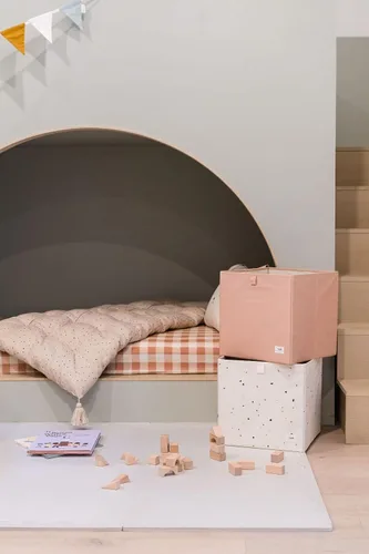 Miniatura 4 de 3 Sprouts Cubo de almacenamiento de tela reciclada, organizador plegable de 13 pulgadas para sistemas de estanterías de cubos, cubos para niños