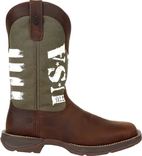 Miniatura 7 de Durango Botas occidentales con estampado verde militar, Marrón y verde militar.