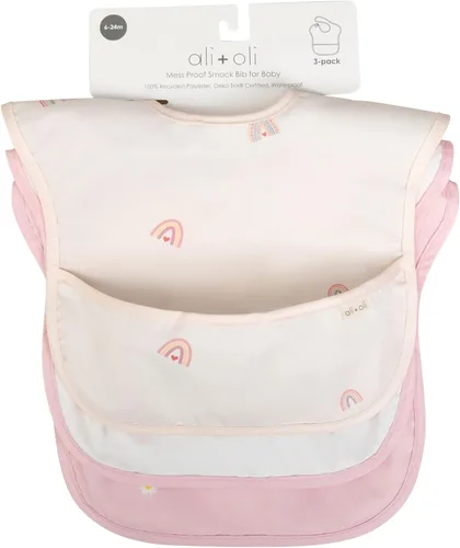 Miniatura 7 de Ali+Oli Baberos de delantal para bebés, libres de BPA, certificados Oeko-Tex, impermeables, lavables a máquina, para niños pequeños de 6m+