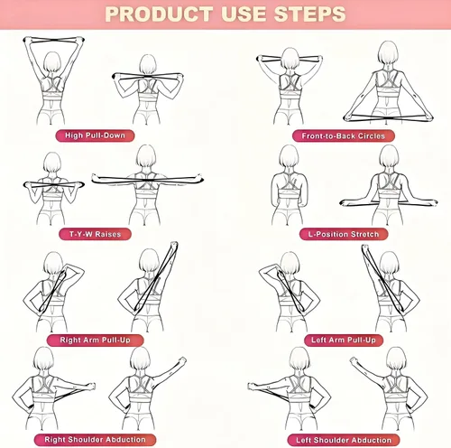 Miniatura 8 de Figura 8 bandas de resistencia para mujeres y hombres – Cuerda de tracción de silicona de 15 libras para entrenamiento de hombros, espalda y brazos