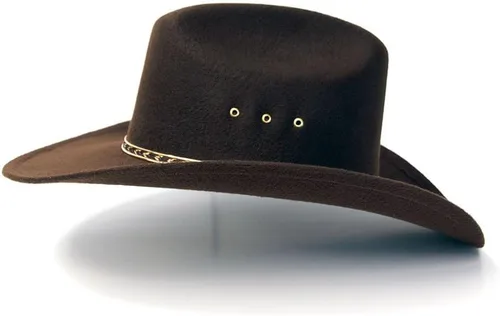 Miniatura 13 de Western Express Sombrero de vaquero con acabado de fieltro - Estilo ganadero con banda de sombrero dorado Sombreros de vaquero y vaquera
