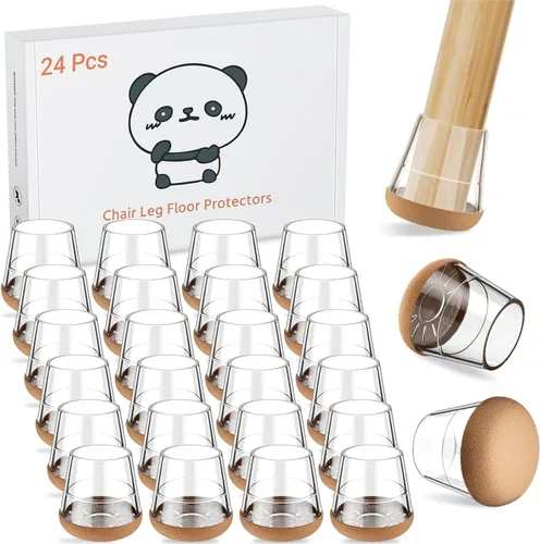 Miniatura 11 de 24 piezas de protectores de pata de silla de silicona extra pequeños (1,5 cm - 2 cm) almohadillas de goma y fieltro para patas de muebles