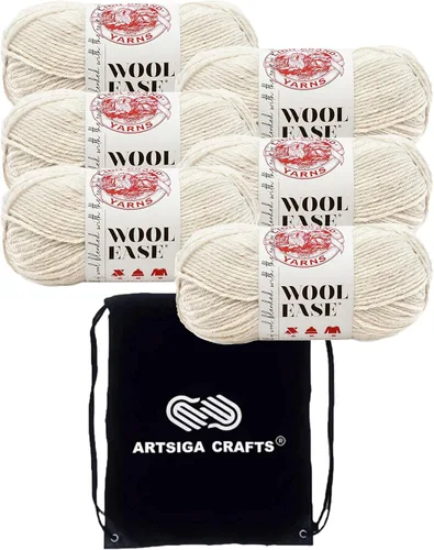 Miniatura 47 de Lion Brand Wool Ease Canyon Sunset 620-003 (3-Skeins - Mismo Lote de Tinta) Estambre Medio #4 Acrílico, Hilo de Lana para Crochet y Tejido con Bolsa