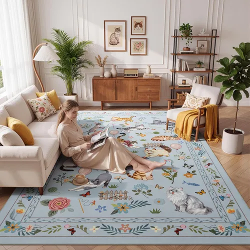 Miniatura 22 de Unirea Alfombra pequeña lavable beige de 2 x 3 para puerta de entrada interior, antideslizante, alfombra de entrada de animales suave para cocina