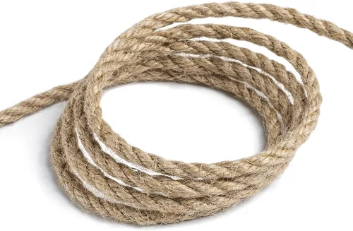 Miniatura 7 de Cuerda de yute de 100 pies de 0.197 in, cuerda de yute resistente, cuerda de cáñamo natural para manualidades, jardinería, agrupación, decoración