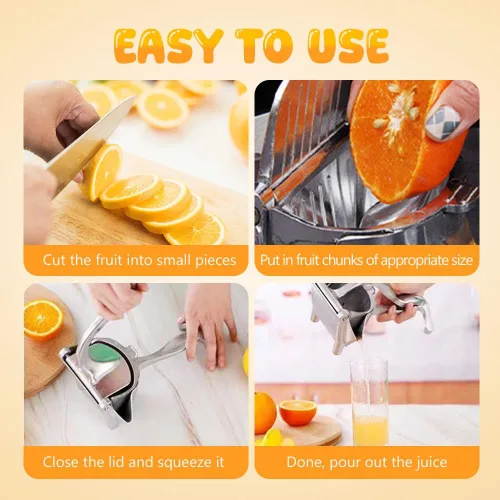 Miniatura 3 de Extractor de jugo de frutas frescas, exprimidor de mano 2026, exprimidor de limón, prensa manual con agarre ergonómico para una extracción eficiente