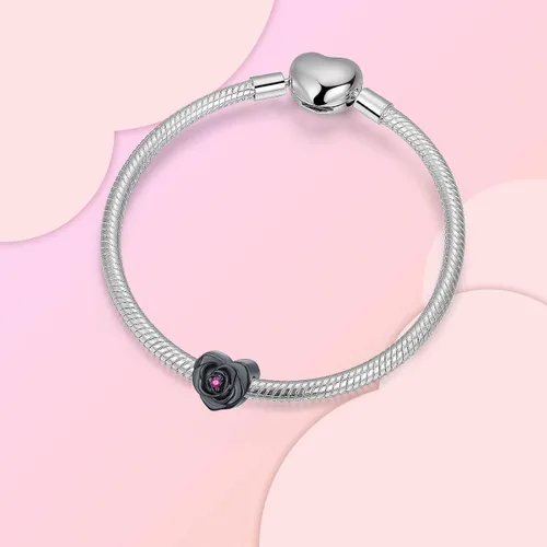 Miniatura 273 de Dije de girasol con diseño de estrella y luna y elefante para pulsera, collar de plata de ley 925, dijes de corazón de amor para mujer, regalo