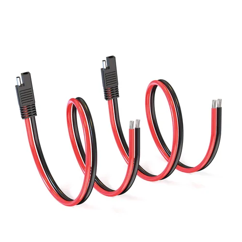 Miniatura 7 de ELFCULB Cable Conector SAE, 10AWG 1FT 2 Pines Conector Rápido SAE Enchufe de Desconexión para Panel Solar Carro Motocicleta (Paquete de 2)