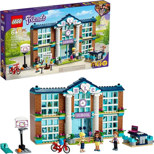 LEGO Friends Heartlake City School 41682 Kit de construcción; juguete escolar de simulación enciende la imaginación de los niños y el juego