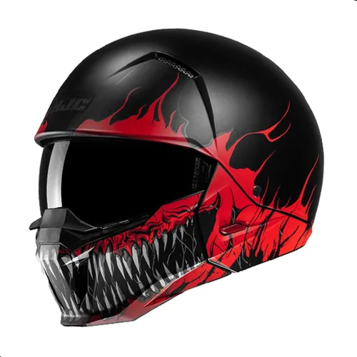 Miniatura 6 de Casco de motocicleta de cara abierta HJC i20 Scraw, aprobado por DOT (MC10SF, XS)