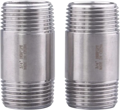 Miniatura 15 de 1/2" X 1/2" NPT Macho NPT Acero Inoxidable 304 Acoplamiento De Tubo De Acoplamiento De Acoplamiento De Tubo De Montaje 4" Longitud